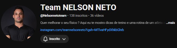 Canal do Nelson Neto Team no YouTube